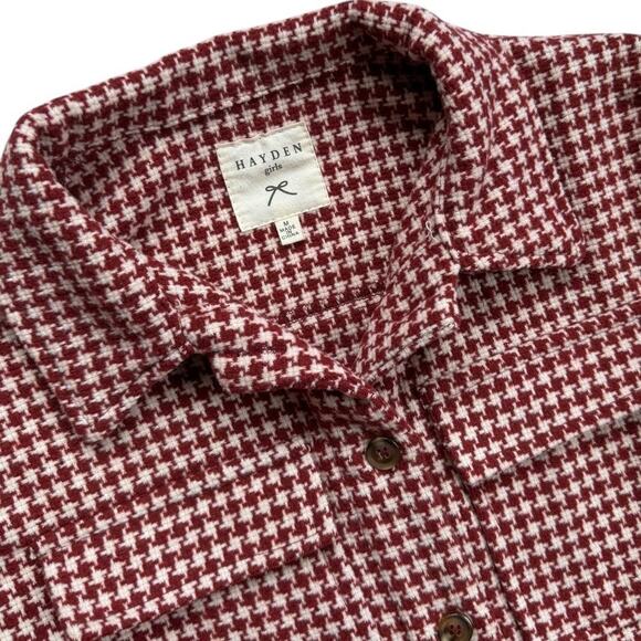 Hayden Girls Cargo Pocket Houndstooth Jacket and Skirt Set in Rust - Size Medium - Picture 6 of 6